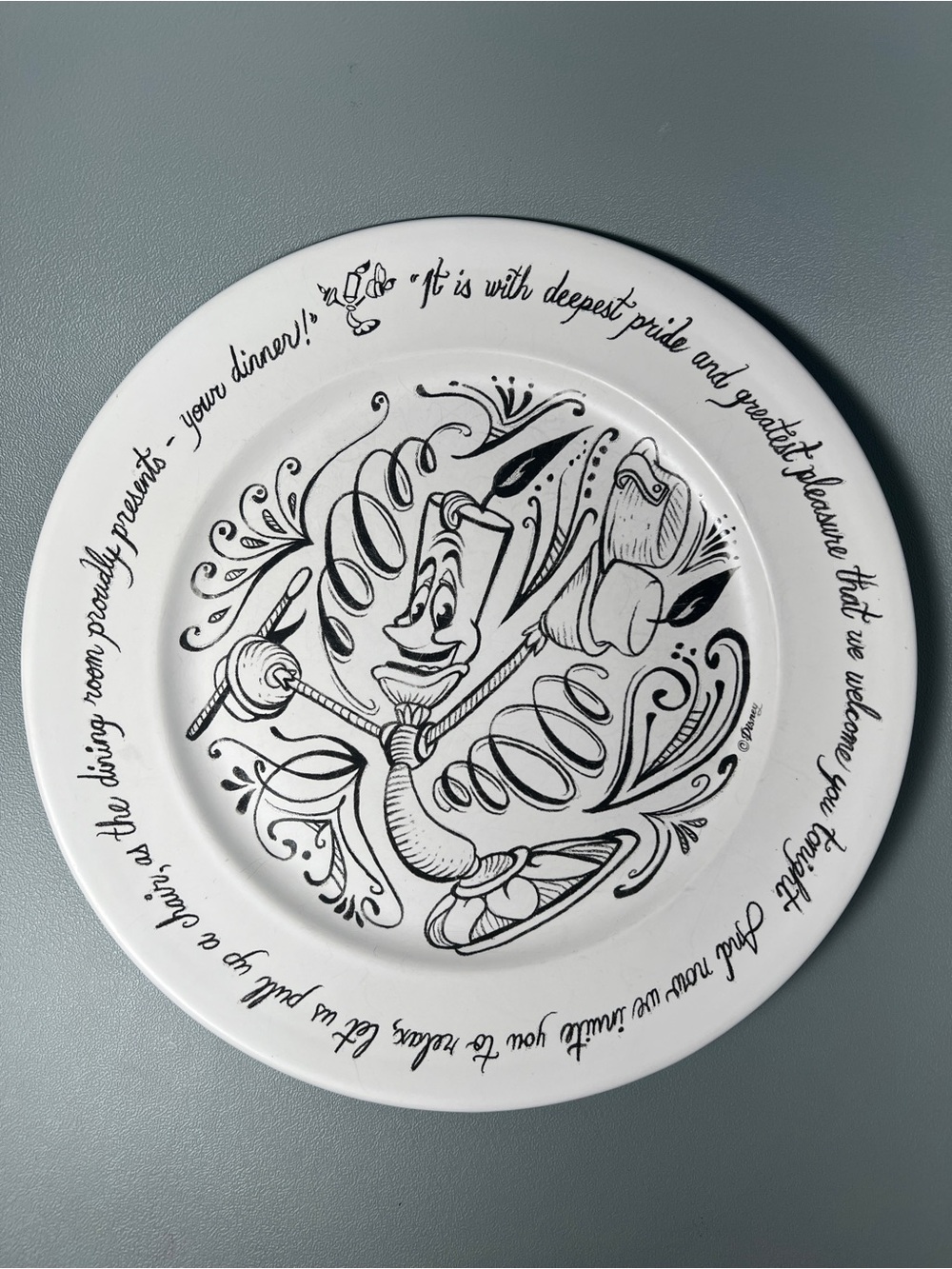 Disney Parks Be Our Guest Dinner Plate